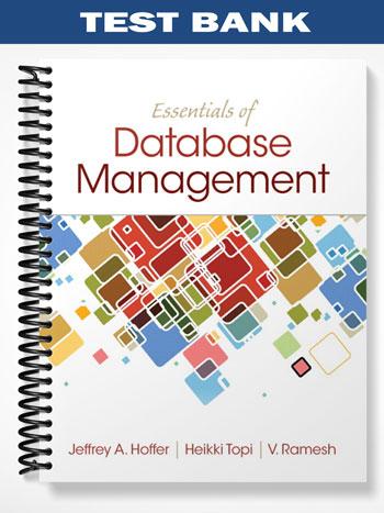 Test Bank for Essentials of Database Management 1st Edition by Hoffer