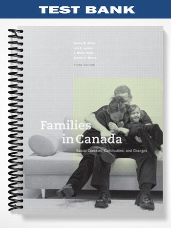 Test Bank for Families in Canada 3rd Edition by White