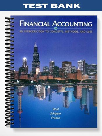 Test Bank for Financial Accounting An Introduction to Concepts Methods and Uses 14th Edition by Weil