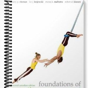 Test Bank for Foundations of Operations Management Second Canadian Edition 2nd Edition by Ritzman