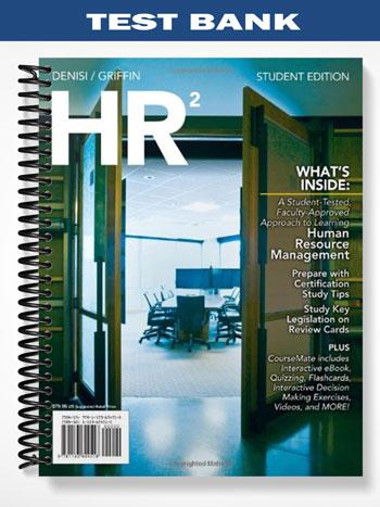 Test Bank for HR 2 0 2nd Edition by DeNisi