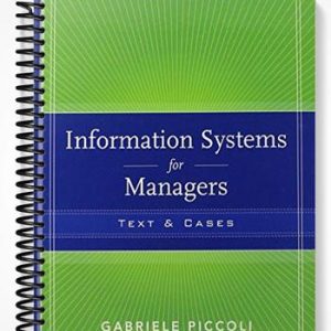 Test Bank for Information Systems for Managers Texts and Cases 1st Edition by Gabriele Piccoli