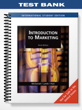 Test Bank for Introduction to Marketing 9th Edition by McDaniel