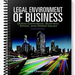 Test Bank for Legal Environment of Business Online Commerce Ethics and Global Issues 8th Edition by Cheeseman