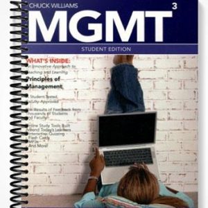Test Bank for MGMT 3 3rd Edition by Chuck Williams