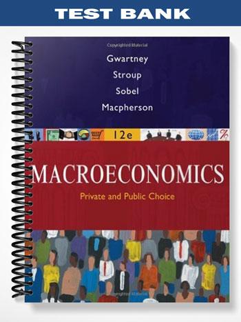 Test Bank for Macroeconomics Public and Private Choice 12th Edition by Gwartney