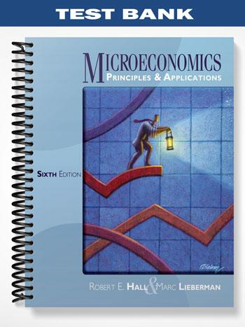 Test Bank for Microeconomics Principles and Applications 6th Edition by Hall
