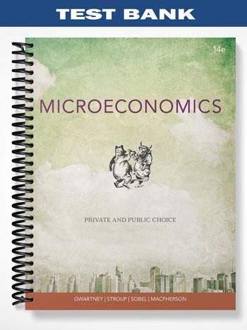 Test Bank for Microeconomics Private and Public Choice 14th Edition by Gwartney