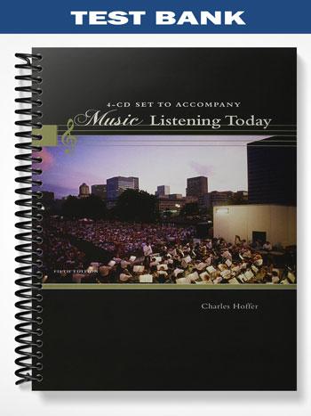 Test Bank for Music Listening Today 5th Edition by Charles Hoffer