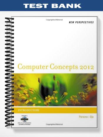 Test Bank for New Perspectives on Computer Concepts 2012 Comprehensive 14th Edition by Parsons