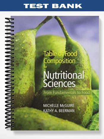 Test Bank for Nutritional Sciences From Fundamentals to Food 1st Edition by McGuire