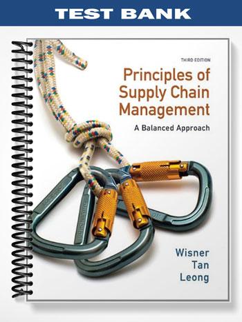 Test Bank for Principles of Supply Chain Management A Balanced Approach 3rd Edition by Wisner