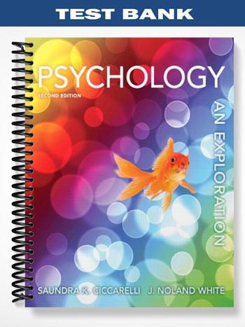 Test Bank for Psychology An Exploration 2nd Edition by Ciccarelli