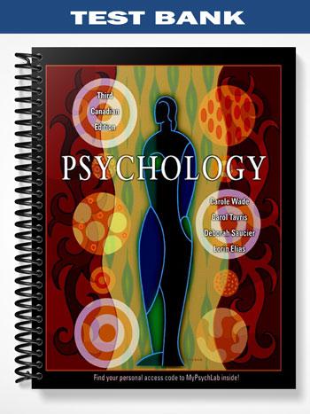 Test Bank for Psychology Third Canadian Edition 3rd Edition by Wade