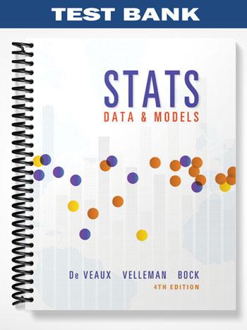 Test Bank for Stats Data and Models 4th Edition by De Veaux