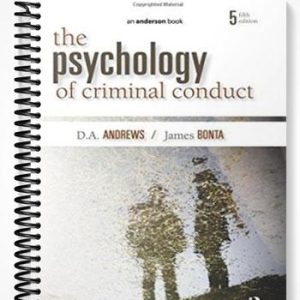 Test Bank for The Psychology of Criminal Conduct 5th Edition by Andrews