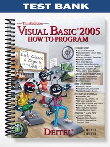 Test Bank for Visual Basic 2005 How to Program 3rd Edition by Harvey