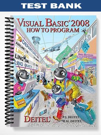 Test Bank for Visual Basic 2008 How to Program 1st Edition by Harvey