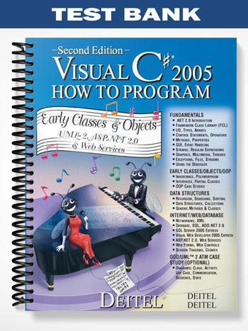Test Bank for Visual C# 2005 How to Program 2nd Edition by Deitel