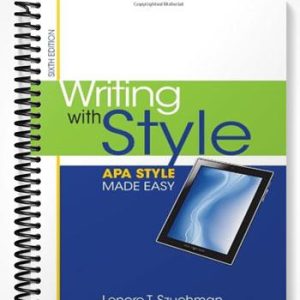 Test Bank for Writing with Style APA Style Made Easy 6th Edition by Szuchman